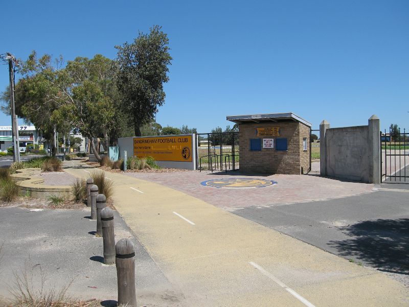 Sandringham - Trevor Barker Beach Oval, Beach Road: Entrance at Beach Rd