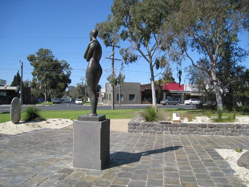 Sandringham - Bluff Road: View through Indigenous Resource Garden towards Bluff Rd