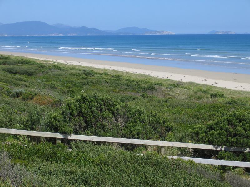 Sandy Point - Ned Neals Lookout and beach, western end of Beach Parade: View south-east towards Wilsons Promontory from lookout