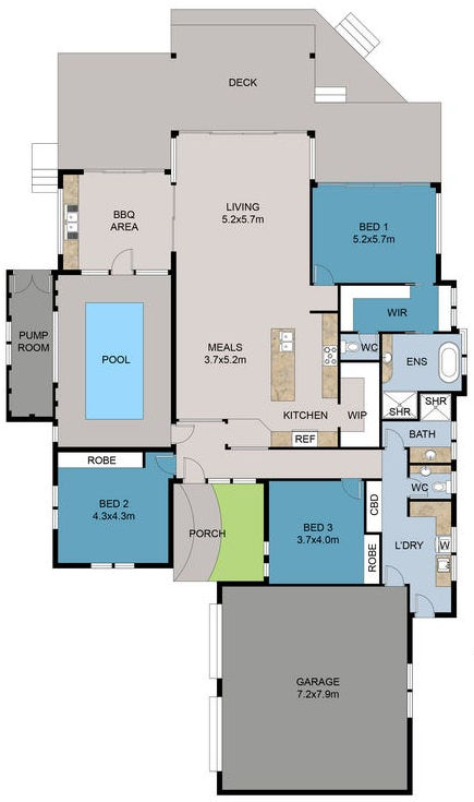 Cliff Top Retreat - Floor plan