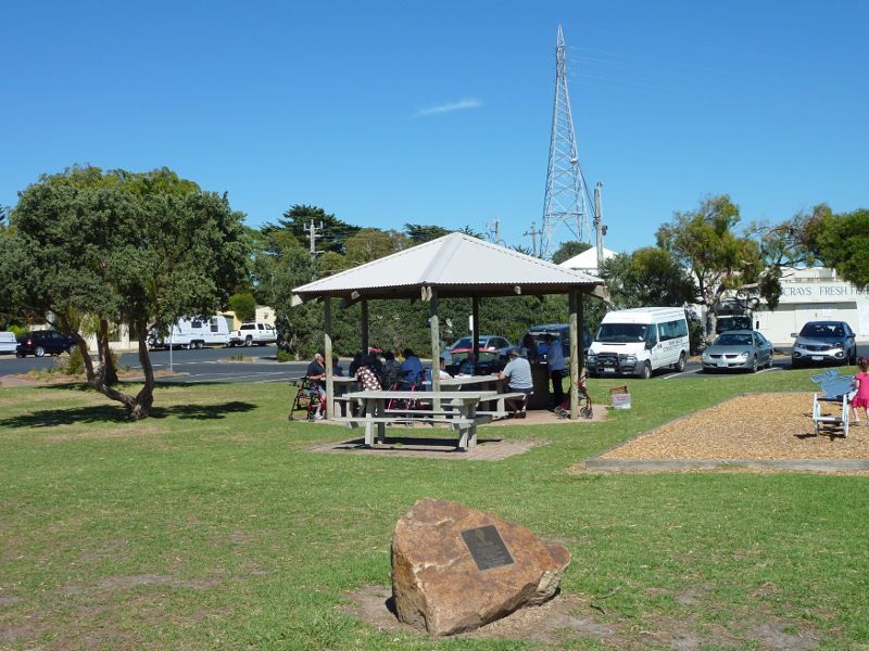 San Remo - Foreshore along Marine Parade: BBQ shelter and gardens