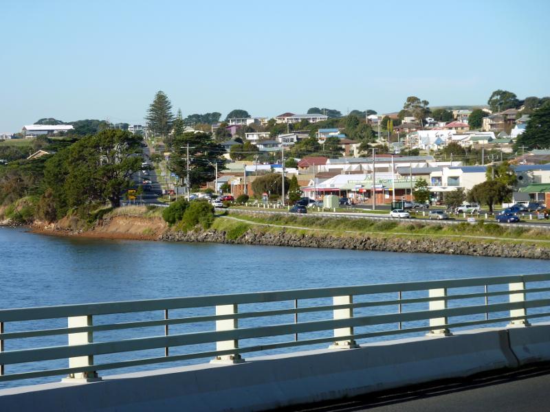 San Remo - Views from Phillip Island Bridge, Phillip Island Road - View east along coast at San Remo