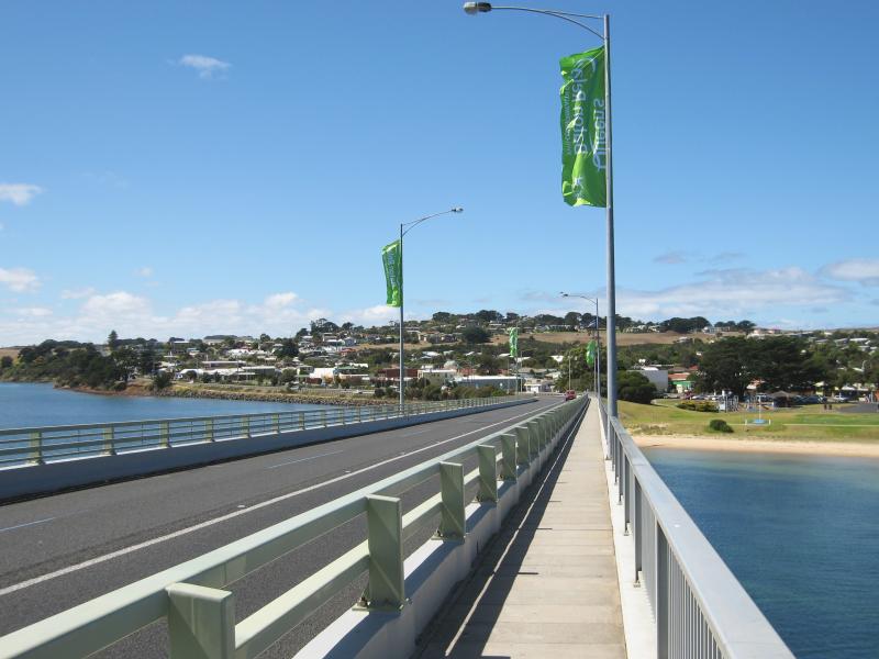 San Remo - Views from Phillip Island Bridge, Phillip Island Road - View south-east along bridge towards San Remo