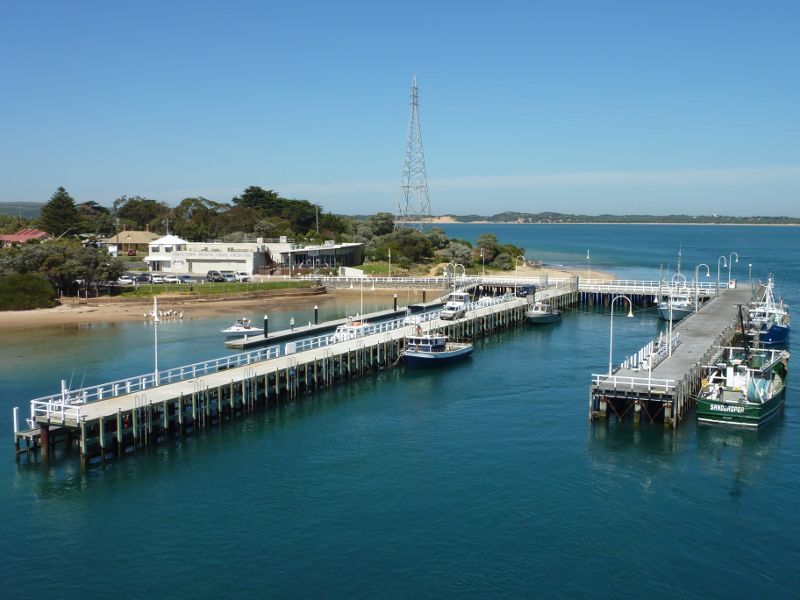 San Remo - Views from Phillip Island Bridge, Phillip Island Road: View along jetty towards Davis Point