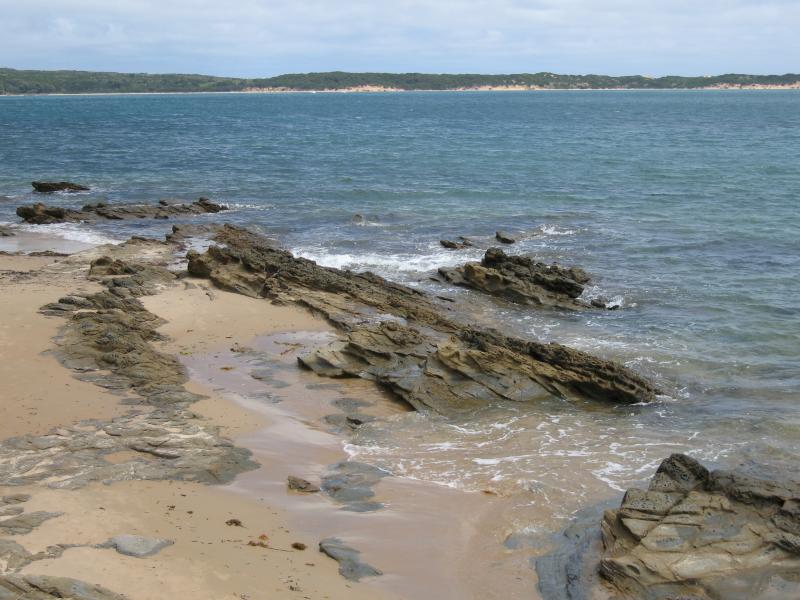 San Remo - Lions Park and Bonwicks Beach, Back Beach Road: View across towards beaches along Cape Woolamai