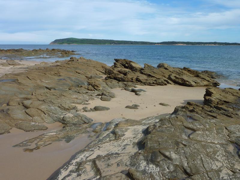 San Remo - Lions Park and Bonwicks Beach, Back Beach Road: View south along beach towards Cape Woolamai