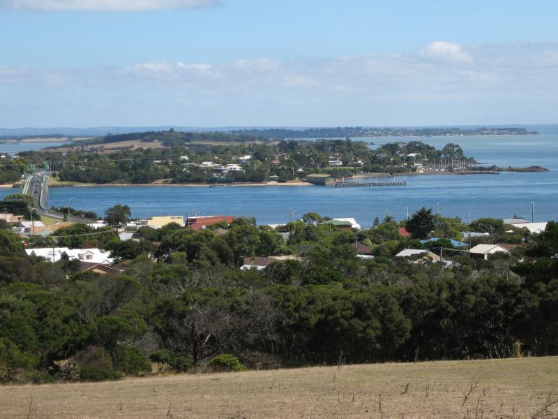 San Remo - Views from Panorama Drive near Anderson Street and Bonwick Avenue: View north-west across water towards Newhaven