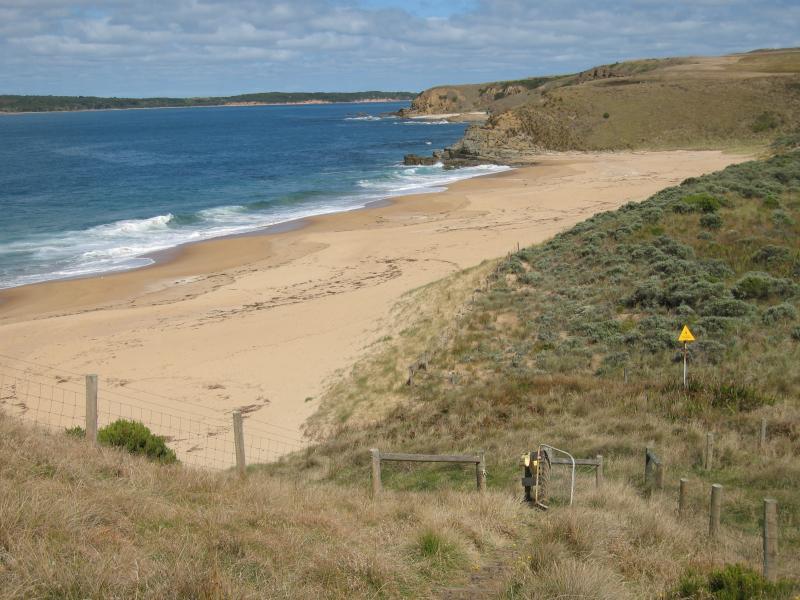 San Remo - Bore Beach, Potters Hill Road - View west towards beach from walking track