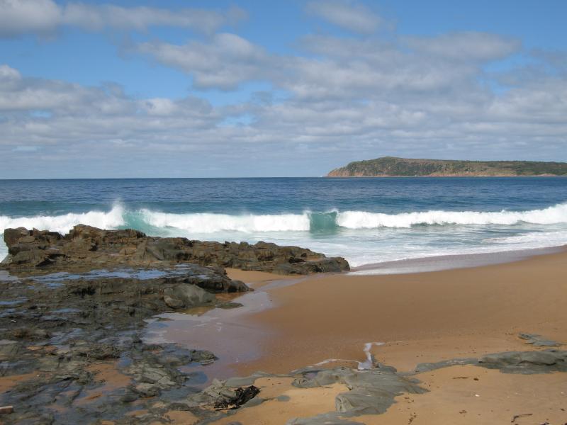 San Remo - Bore Beach, Potters Hill Road: View south-west across beach towards Cape Woolamai