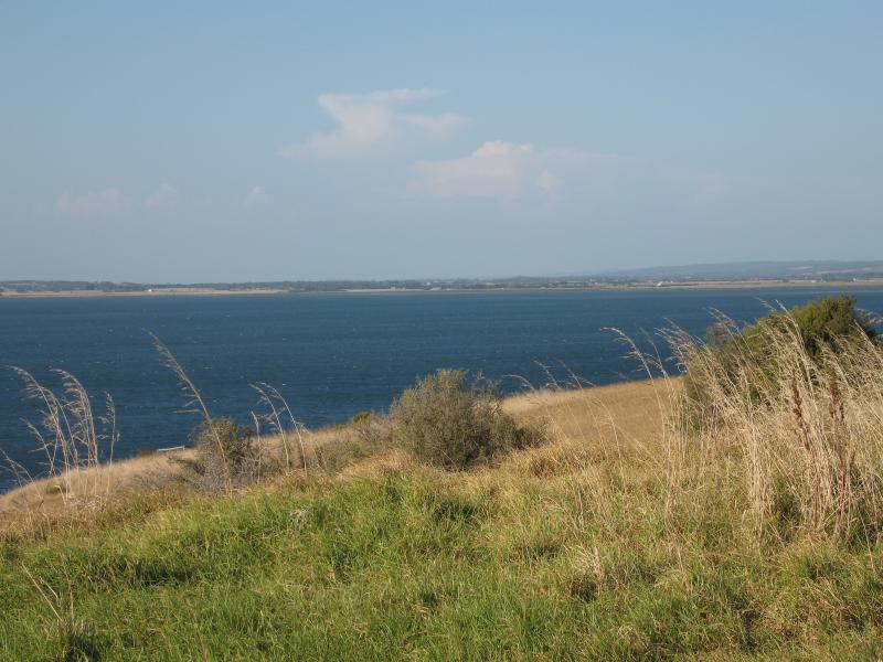San Remo - Phillip Island Road between San Remo and Anderson: View north-east along coast near Potters Hill Rd