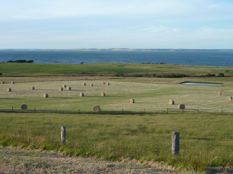San Remo - Phillip Island Road between San Remo and Anderson: View north-west towards Western Port from near Punchbowl Rd