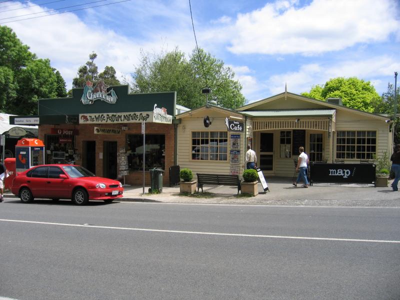 Sassafras - Commercial centre and shops, Mount Dandenong Tourist Road: Shops, Mt Dandenong Tourist Rd north of Mountain Hwy