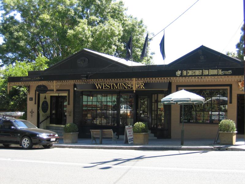 Sassafras - Commercial centre and shops, Mount Dandenong Tourist Road: Westminster confectionery shop, Mt Dandenong Tourist Rd north of Mountain Hwy