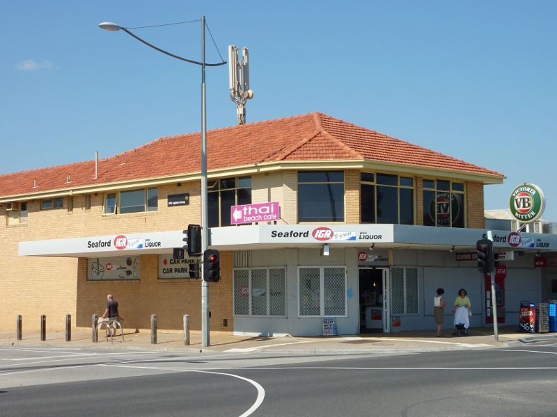 Seaford - Shops, Nepean Highway north of Station Street: Supermarket, corner Nepean Hwy and Station St