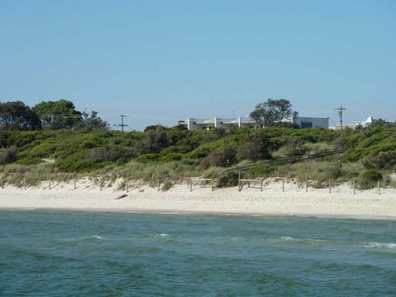 Seaford - Seaford Pier and surrounding beaches: View from pier towards beach to the north