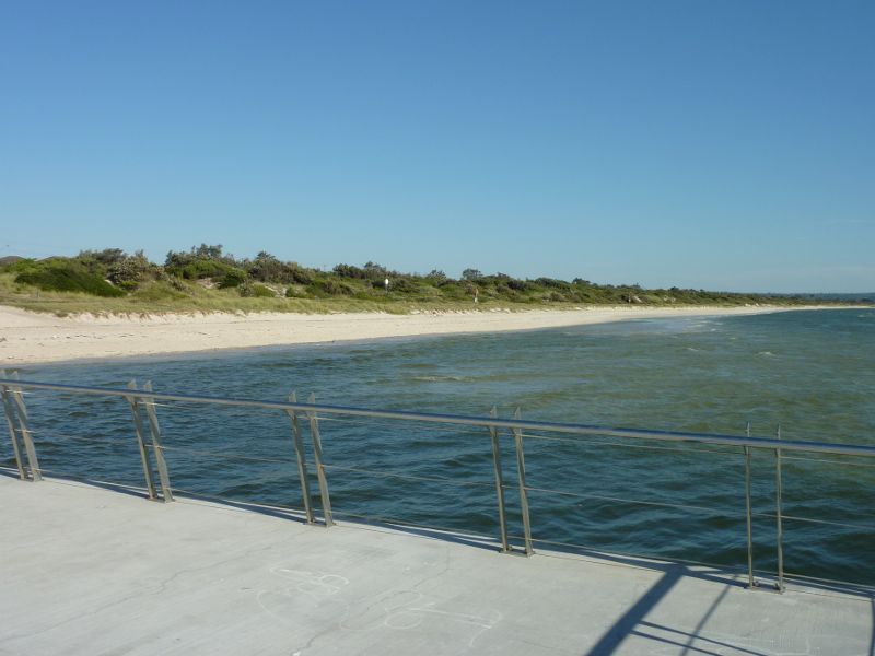 Seaford - Beach at Riviera Outfall: View from Riviera Outfall towards beach to the south