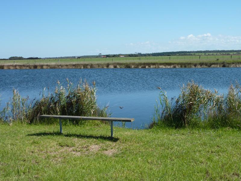 Seaspray - Reserve north of Buckley Street, along Merriman Creek and The Island: View west across Merriman Creek from west side of The Island