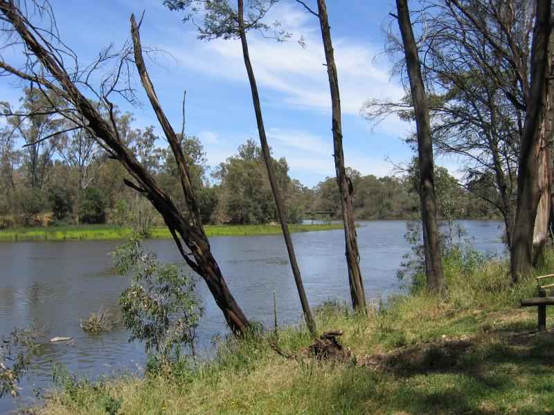 Seymour - Goulburn Park (Guild Street): View west along Goulburn River