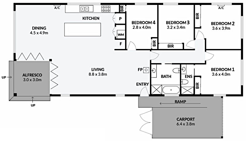 Barramundi Beach House - Floor plan