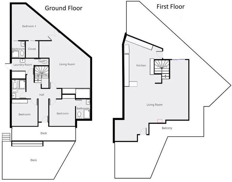 The Deck House - Floor plan