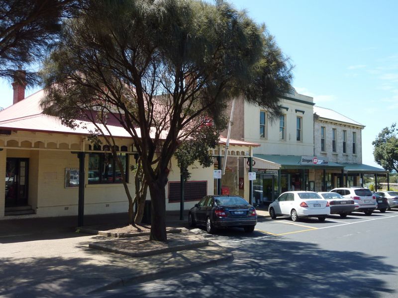 Sorrento - Shops and commercial centre, Ocean Beach Road: Post office and Stringer's Stores, north side of Ocean Beach Rd near Pt Nepean Rd