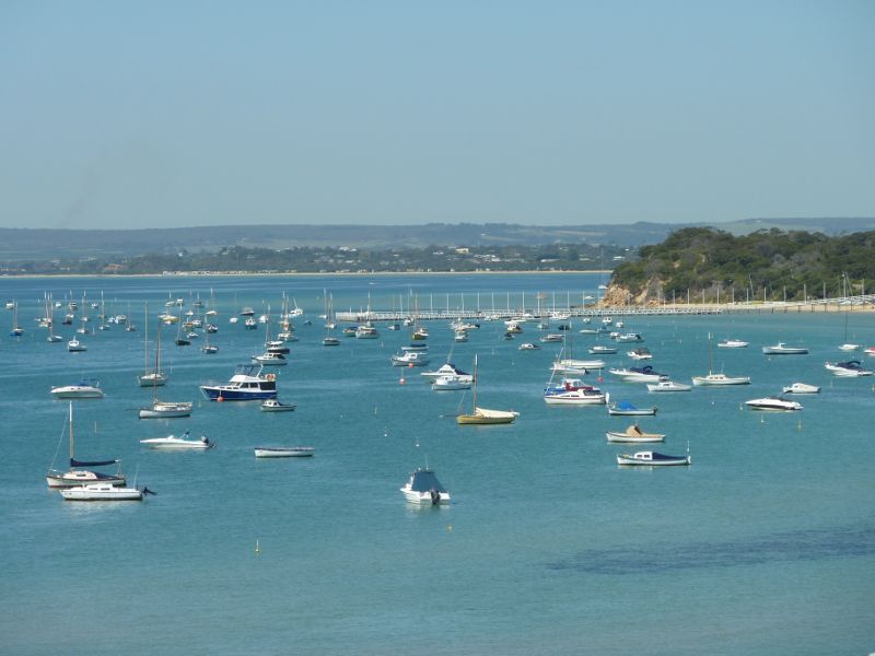 Sorrento - Views from cliffs above Policemans Point: South-easterly view towards Western Sister