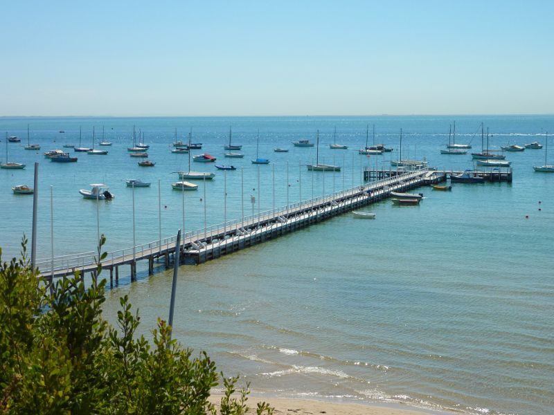 Sorrento - Sorrento Front Beach at Sorrento Sailing Couta Boat Club: View of jetty from Lavender Hill