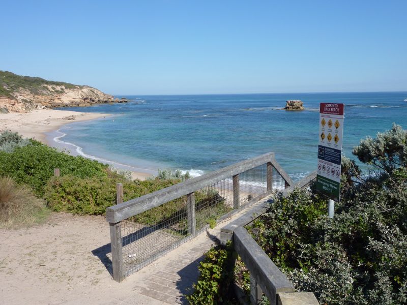 Sorrento - Sorrento Ocean Beach, Bass Strait: Steps down to beach