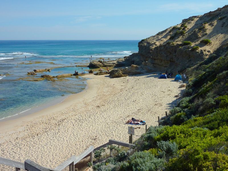 Sorrento - Sorrento Ocean Beach, Bass Strait: View west along beach