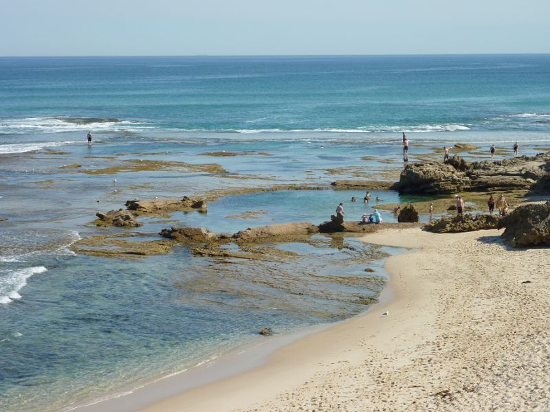 Sorrento - Sorrento Ocean Beach, Bass Strait - Rock pools at western end of beach