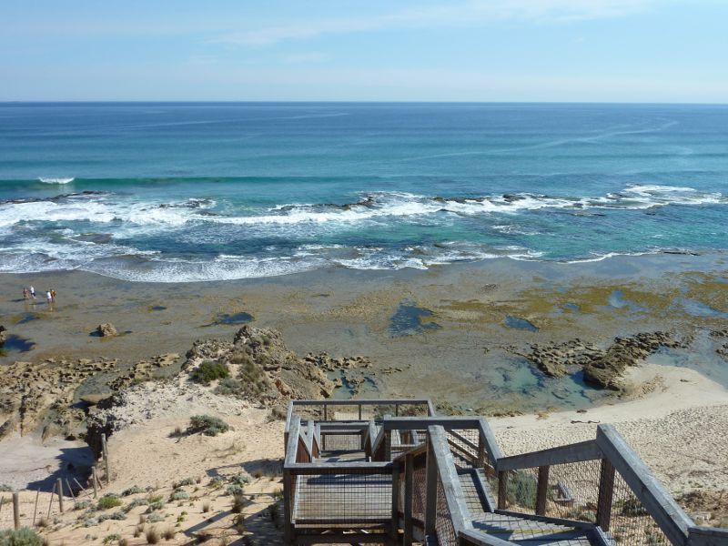 Sorrento - Sorrento Ocean Beach, Bass Strait: Steps down to beach south of Coppins Lookout