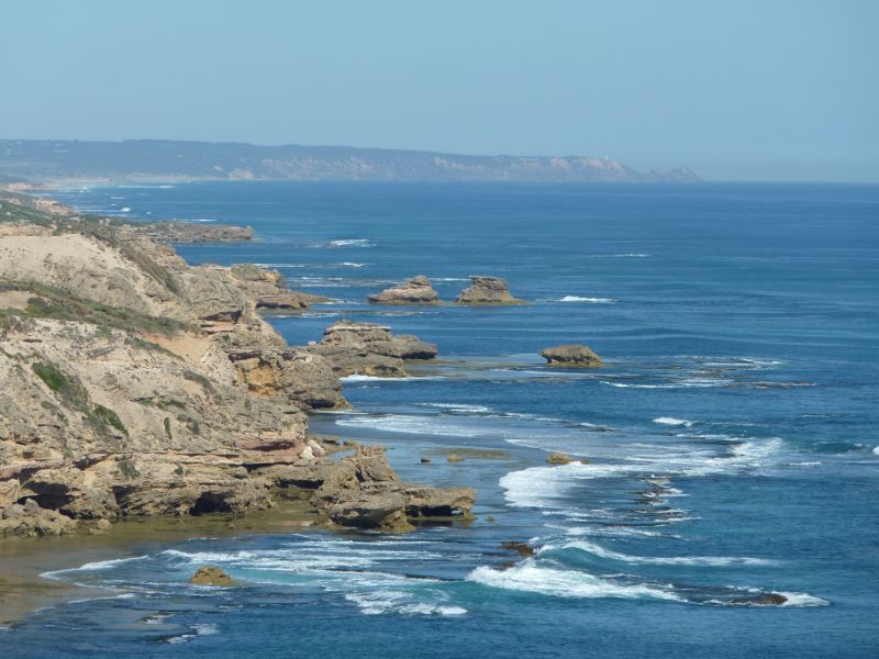 Sorrento - Sorrento Ocean Beach, Bass Strait: South-easterly view along coast towards Cape Schanck from Coppins Lookout