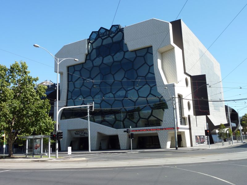 Southbank - Southbank Boulevard, Sturt Street and Grant Street: Melbourne Recital Centre, corner Southbank Bvd and Sturt St