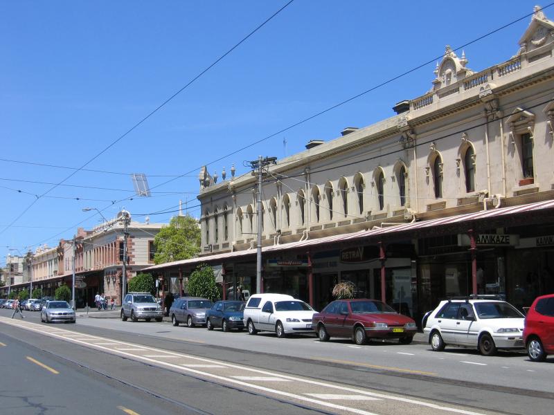 South Melbourne - Clarendon Street area and commercial centre: View south along Clarendon St between Dorcas St and Bank St