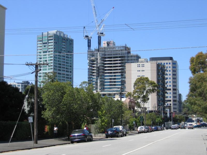 South Melbourne - Park Street area: View east along Park St at Eastern Rd