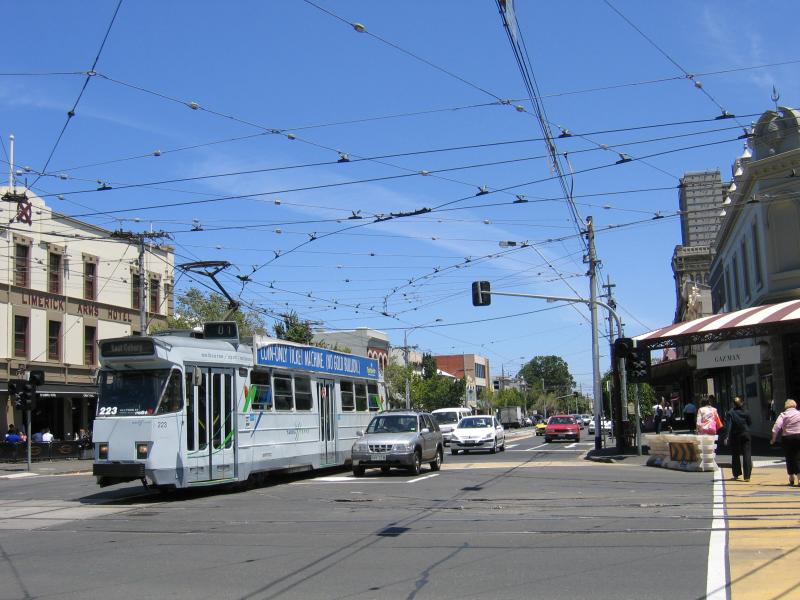 South Melbourne - Park Street area: View west along Park St at Clarendon St