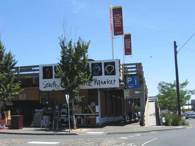 South Melbourne - South Melbourne Market: View of market, corner Cecil St and York St