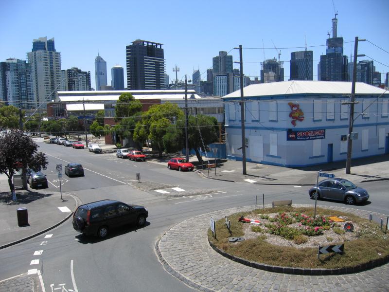 South Melbourne - Around South Melbourne Market, York Street and Cecil Street: View north along Cecil St at York St