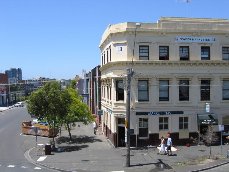 South Melbourne - Around South Melbourne Market, York Street and Cecil Street: View east along York St at Cecil St