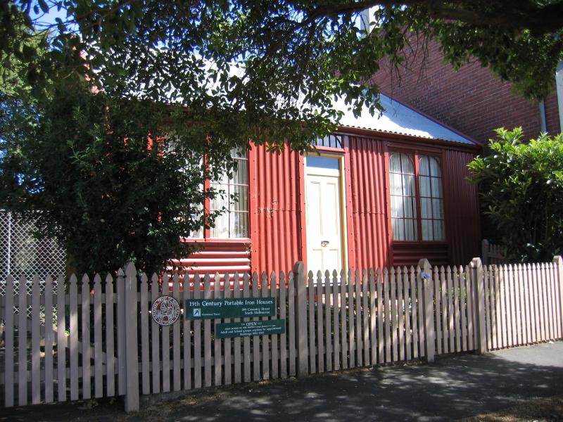 South Melbourne - Coventry Street near Montague Street: 19th century Portable Iron House, Coventry St
