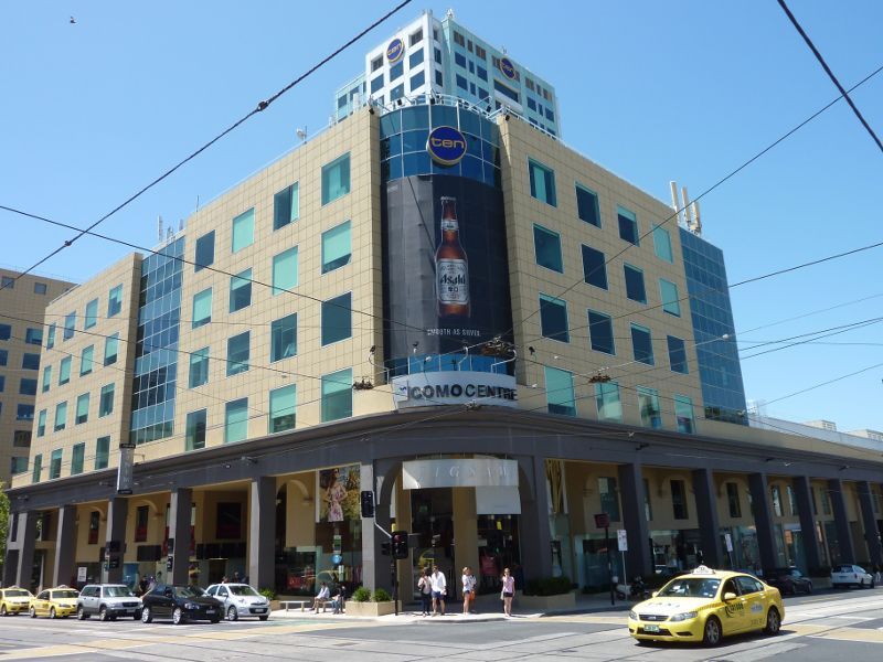 South Yarra - Shops along Toorak Road: Como Centre, northern corner Toorak Rd and Chapel St