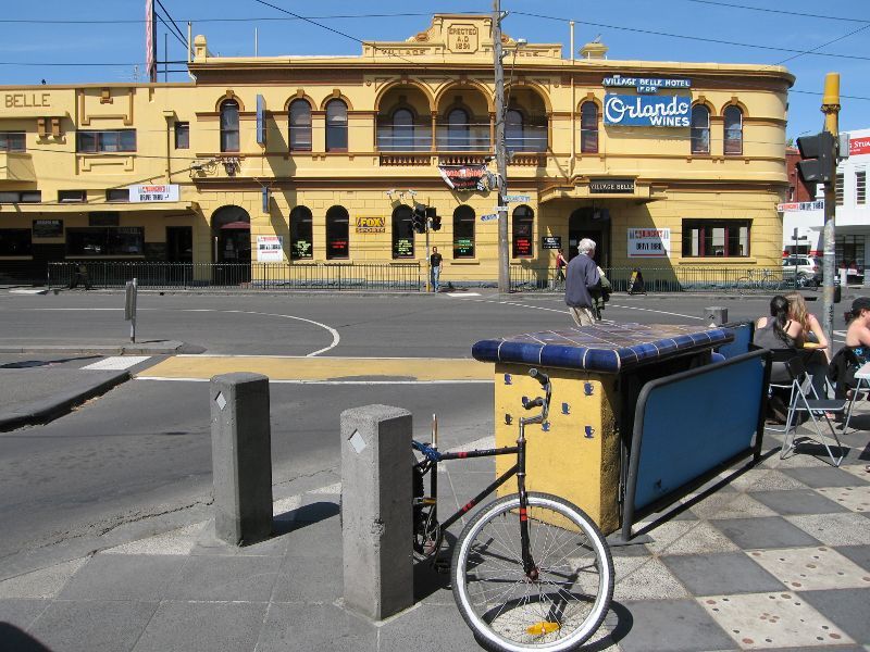 St Kilda - Barkly Street shops: Village Bell Hotel, Barkly St opposite Acland St
