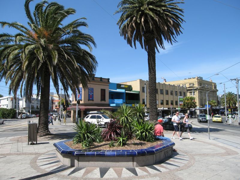St Kilda - Acland Street shops: Junction of Acland St and Carlisle St