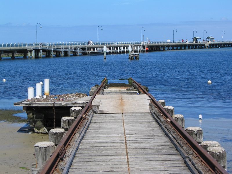 St Kilda - West Beach along Pier Road: Slipway at Royal Melbourne Yacht Squadron