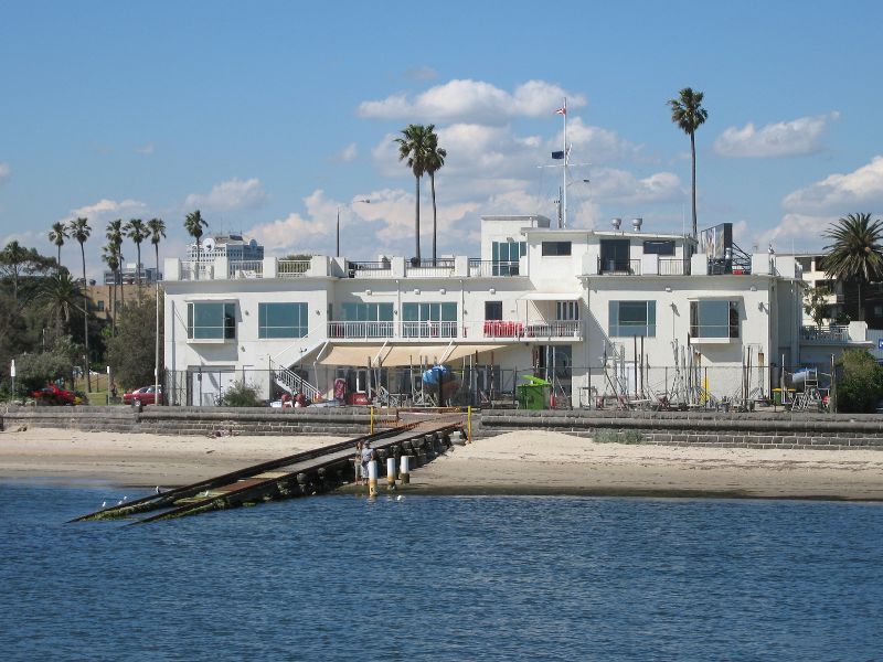 St Kilda - St Kilda Pier and St Kilda Harbour: View of Royal Melbourne Yacht Squadron from pier