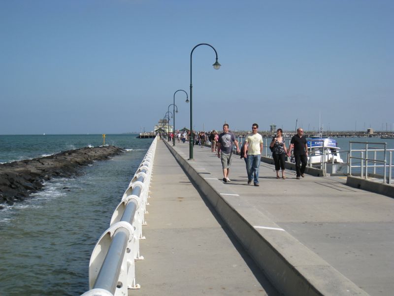 St Kilda - St Kilda Pier and St Kilda Harbour: Westerly view along pier