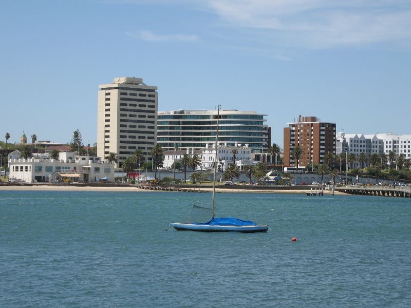 St Kilda - St Kilda Pier and St Kilda Harbour: Coastline on north side of pier