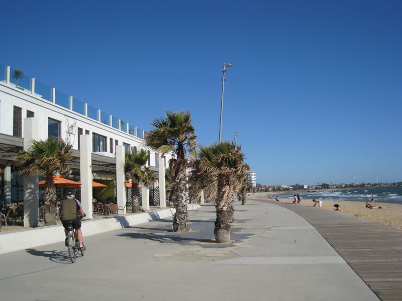 St Kilda - St Kilda Sea Baths: St Kilda Sea Baths overlooking the beach