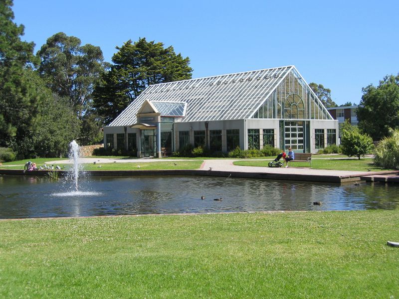 St Kilda - St Kilda Botanical Gardens, Blessington Street: Lake and conservatory