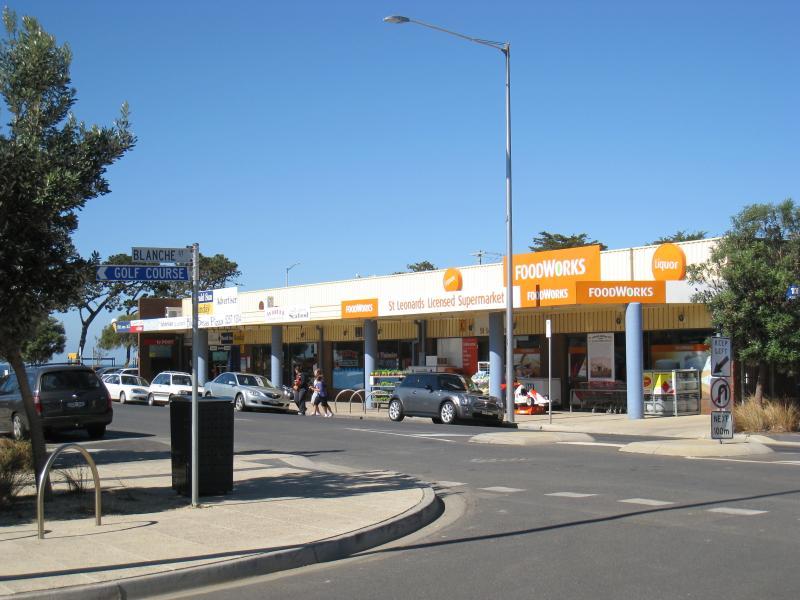 St Leonards - Shops and commercial centre, Murradoc Road - View north-east along Murradoc Rd at Blanche St